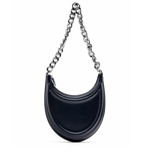 ZARA Half Moon Chain Strap Shoulder Bag - Picture 6 of 15